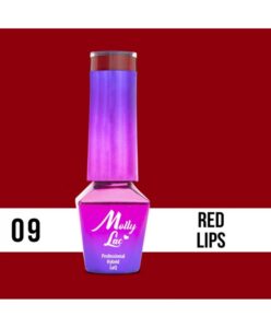 09. MOLLY LAC gel lak -Red LIPS 5ML Červená