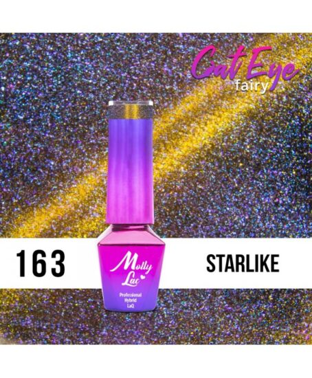 163. MOLLY LAC gel lak - Cat Eye Fairy Starlike 5ml Fialová