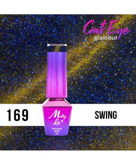 169. MOLLY LAC gél lak - Cat Eye Glamour Swing 5ml Mix Barev