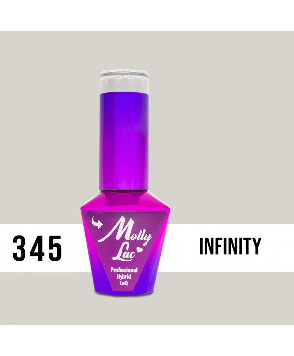 345. MOLLY LAC gel lak Infinity 5ml Šedá