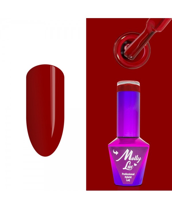 371. MOLLY LAC gel lak - GIRL Amoretto 5ml Červená