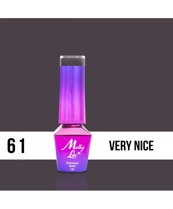 61. MOLLY LAC gel lak - VERY NICE 5ml Hnědá