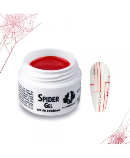 Allepaznokcie spider gel - červený 3ml Červená