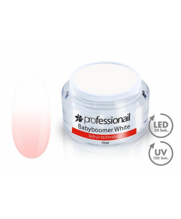 LED-UV GEL BABYBOOMER-BÍLÝ 15ml Professionail ™ Bílá