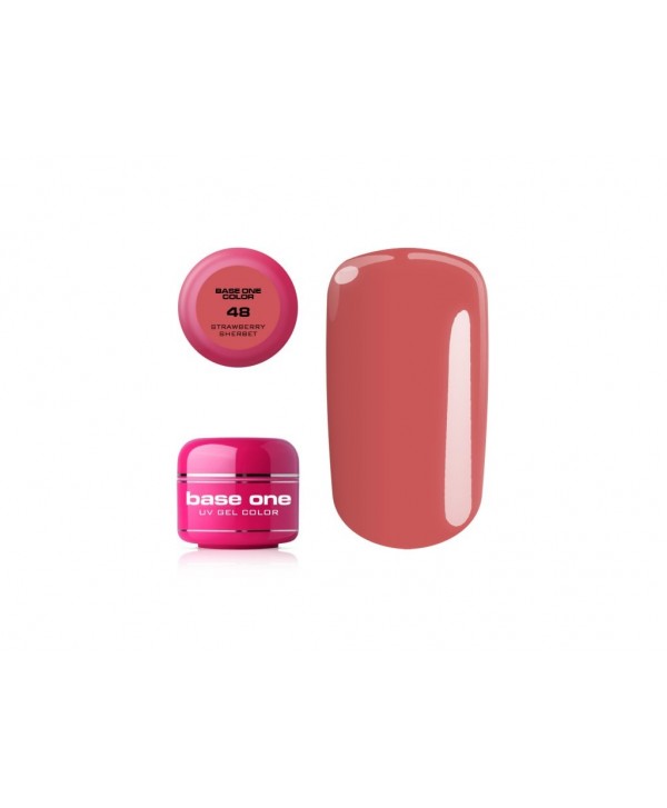 Silcare Base One Farebný UV gél 48 strawberry sherbet 5 g Červená