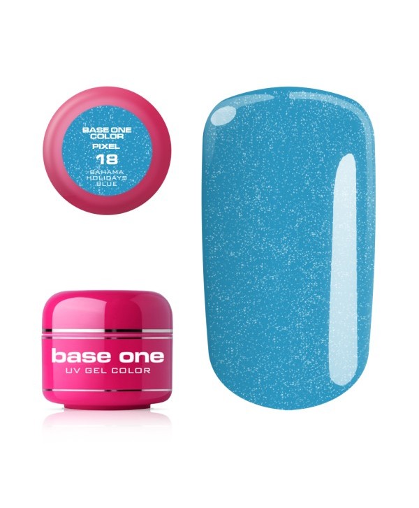 Silcare Base One Pixel UV gel 18 Bahama Holidays Blue 5 g Modrá