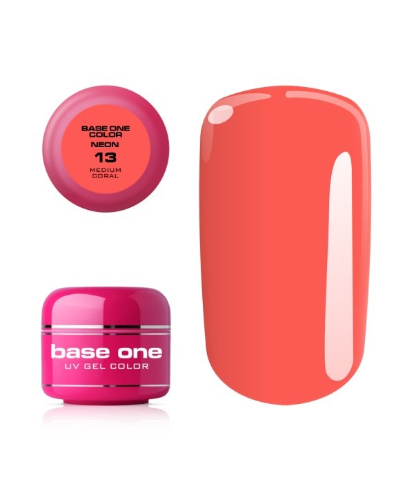 Silcare Base one neonový uv gel 13 Medium Coral 5g Korálová