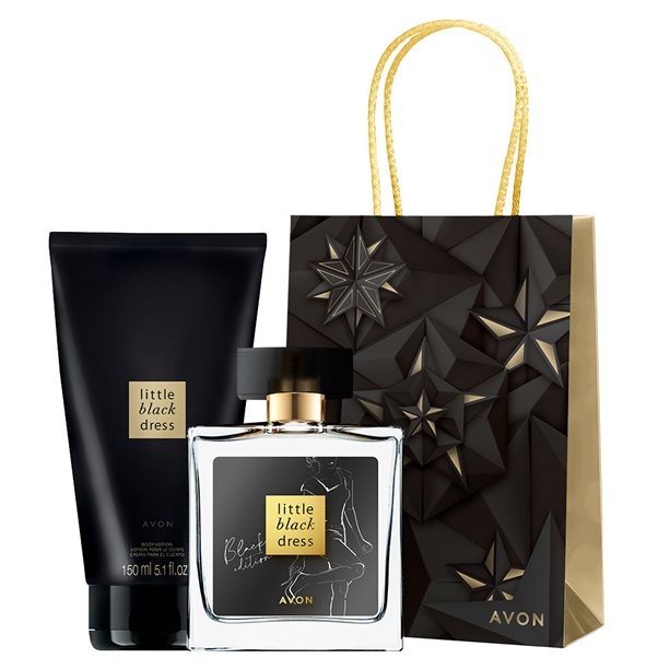 AVON Little Black Dress EDP 100 ml - Sada 2dílná s dárkovou taštičkou