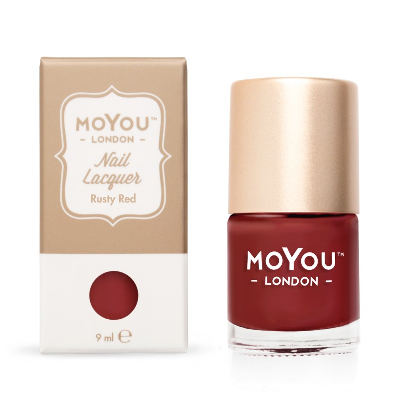 MoYou Razítkovací lak na nehty - Rusty Red 9 ml