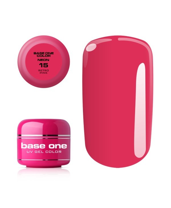 Silcare Base one neonový uv gel 15 Retro Pink 5g Růžová